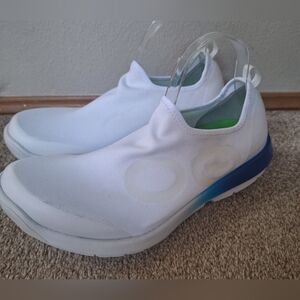 OOFOS OOmg Sport Slip-On Shoes White Recovery Comfort Foam Mens 12 EUC